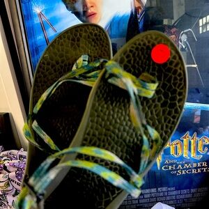 green-blue Chacos 11